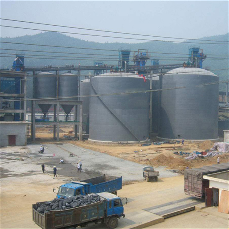 儋州水泥钢板仓2座3000吨青岛项目进入施工